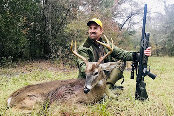Sporting Classic’s Chris Dorsey with his nice whitetail buck taken with the .50 caliber Hammer